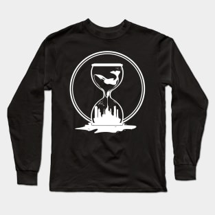 Whale melting in an hourglass Long Sleeve T-Shirt